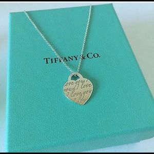 Tiffany & Co Silver Notes I Love You Necklace